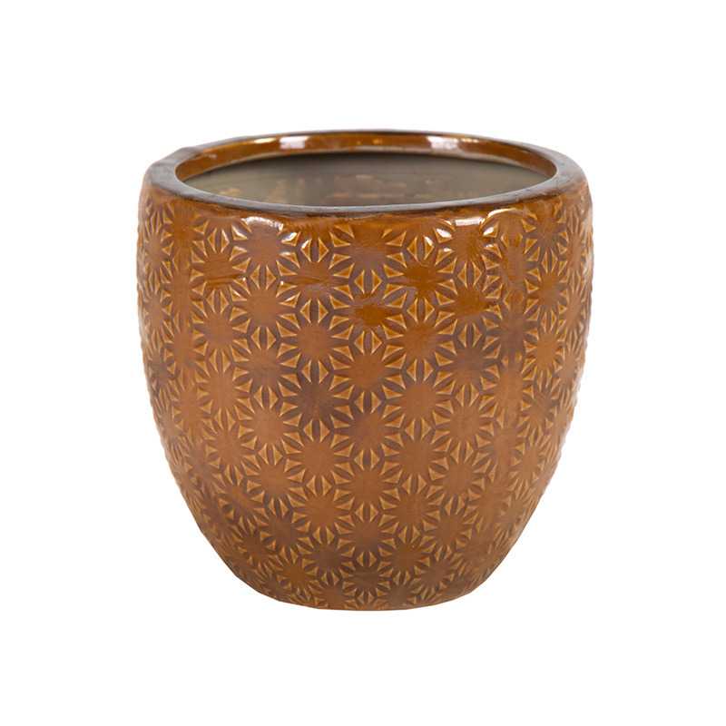 Sophia Classic kerámia kaspó mézbarna 8x7,5cm
