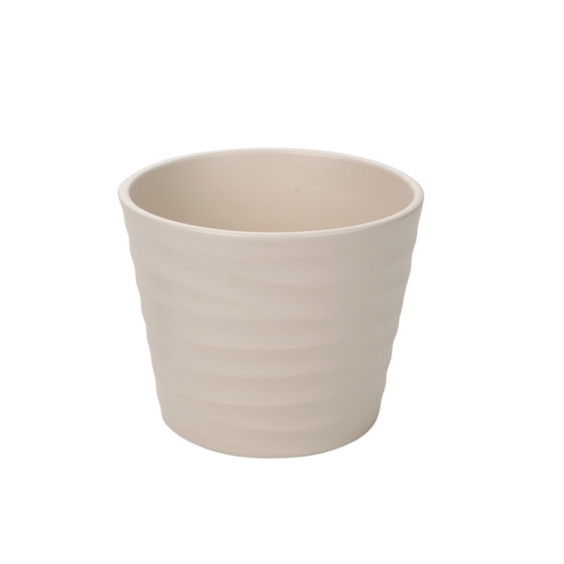 Wave kerámia kaspó antik fehér 15cm