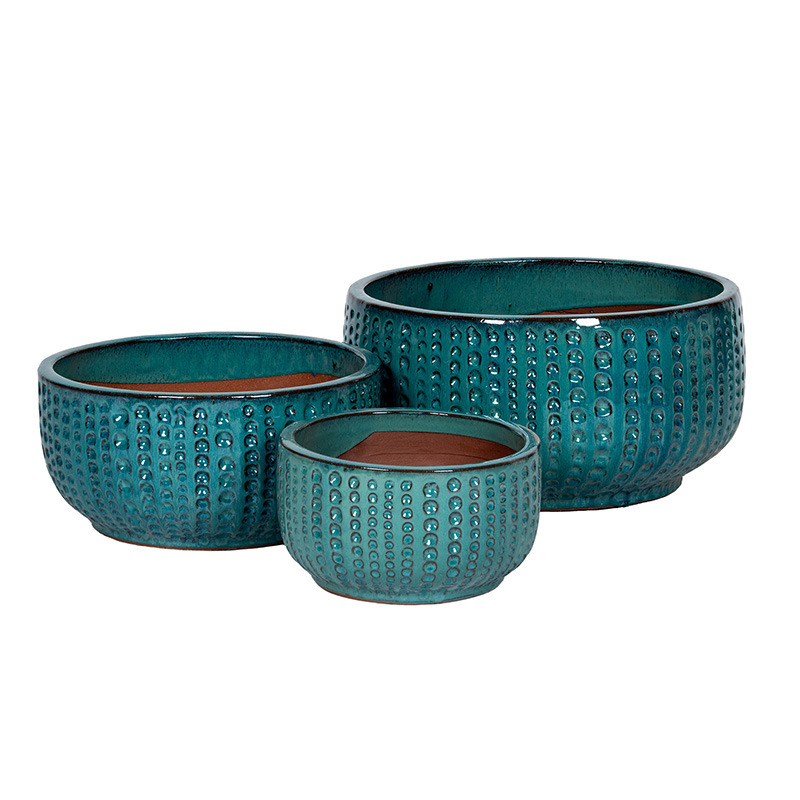 Sullivan Rita kerámia ültetőtál szett türkiz 28,3x15,5-48x23,5cm S3