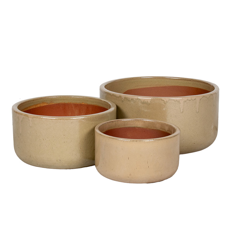 Briggs Cylinder kerámia ültetőtál szett cappuccino 24,5x13,5-37x18,5cm S3